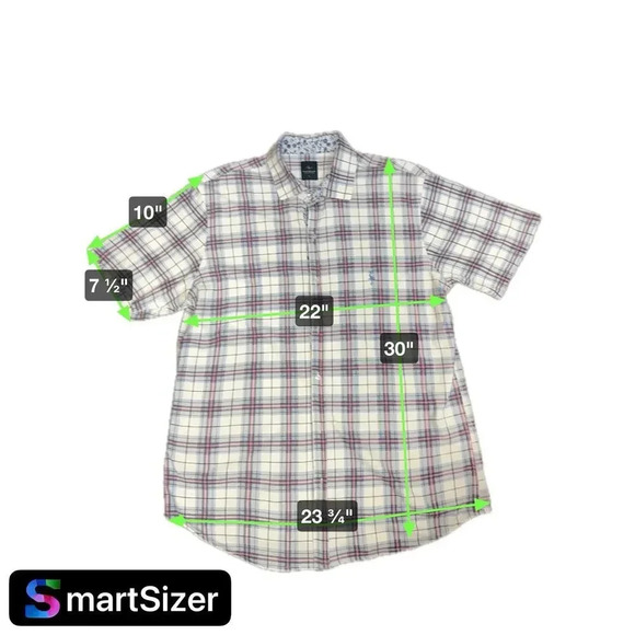 TaylorByrd Collections Men’s Pink Blue Plaid Button Down Short Sleeve Shirt Sz L - Picture 8 of 8